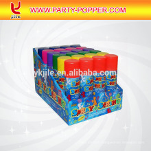 India Best Selling cheap party decorations online reusable compressed air can pink silly string bulk